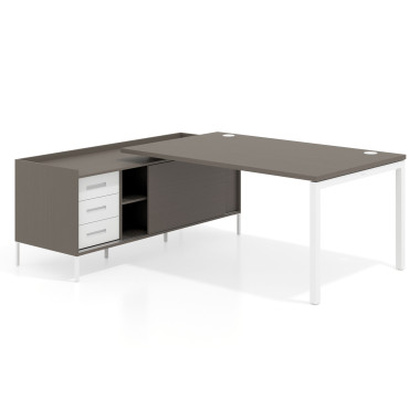Colecci&oacute;n Mesa con pedestal cajonera fondo 100cm