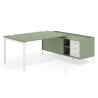 mesa en l 200x200 sauce kube mesa con pedestal cajonera fondo 100cm recto 1
