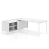mesa en l 180x160 blanco mate kube mesa con pedestal estantes fondo 80cm recto 1