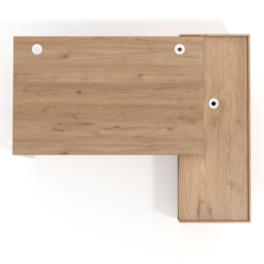 Mesa de dirección con pedestal cajonera Kube fondo 100cm estructura blanca