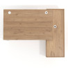 Mesa de dirección con pedestal cajonera Kube fondo 100cm estructura blanca