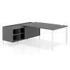 mesa en l 240x200 gris tormenta kube mesa con pedestal estantes fondo 100cm recto 1
