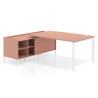 mesa en l 200x200 rosa talco kube mesa con pedestal estantes fondo 100cm recto 1