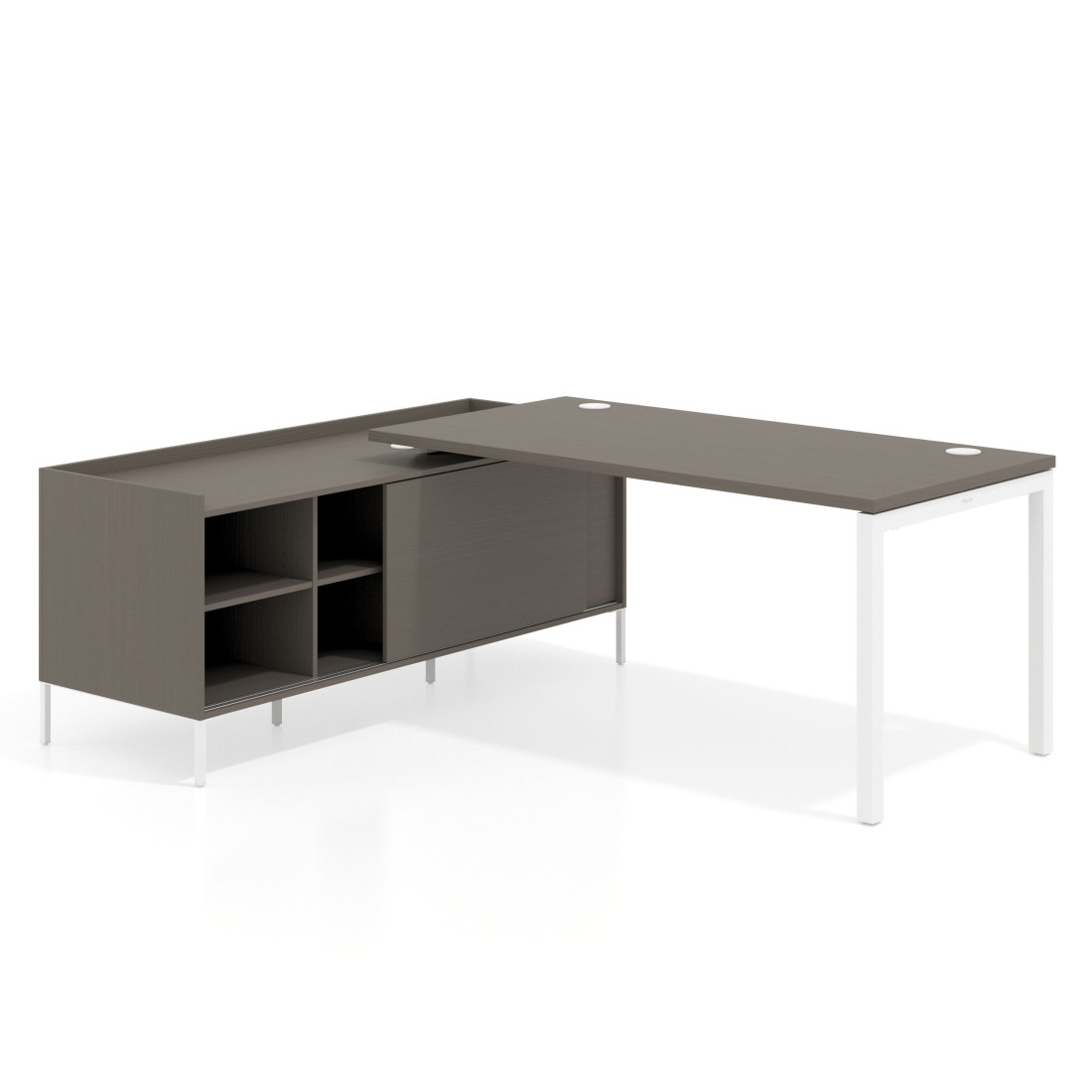 mesa en l 180x160 etna kube mesa con pedestal estantes fondo 80cm recto 1