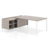 mesa en l 200x200 rayado coco kube mesa con pedestal estantes fondo 100cm recto 1