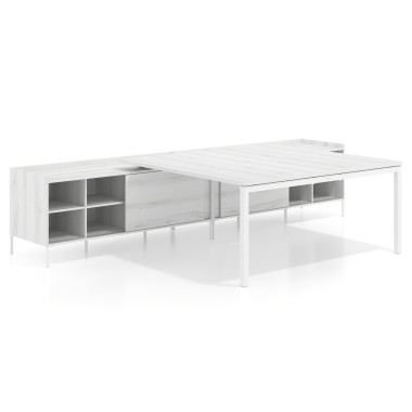 Colecci&oacute;n Mesa doble con estantes
