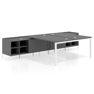 Colecci&oacute;n Mesa multipuesto con estantes