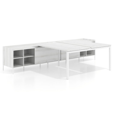 Colecci&oacute;n Mesa multipuesto con estantes