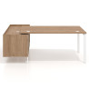 Mesa de dirección con pedestal estantes Kube fondo 100cm estructura blanca