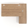 Mesa de dirección con pedestal estantes Kube fondo 100cm estructura blanca
