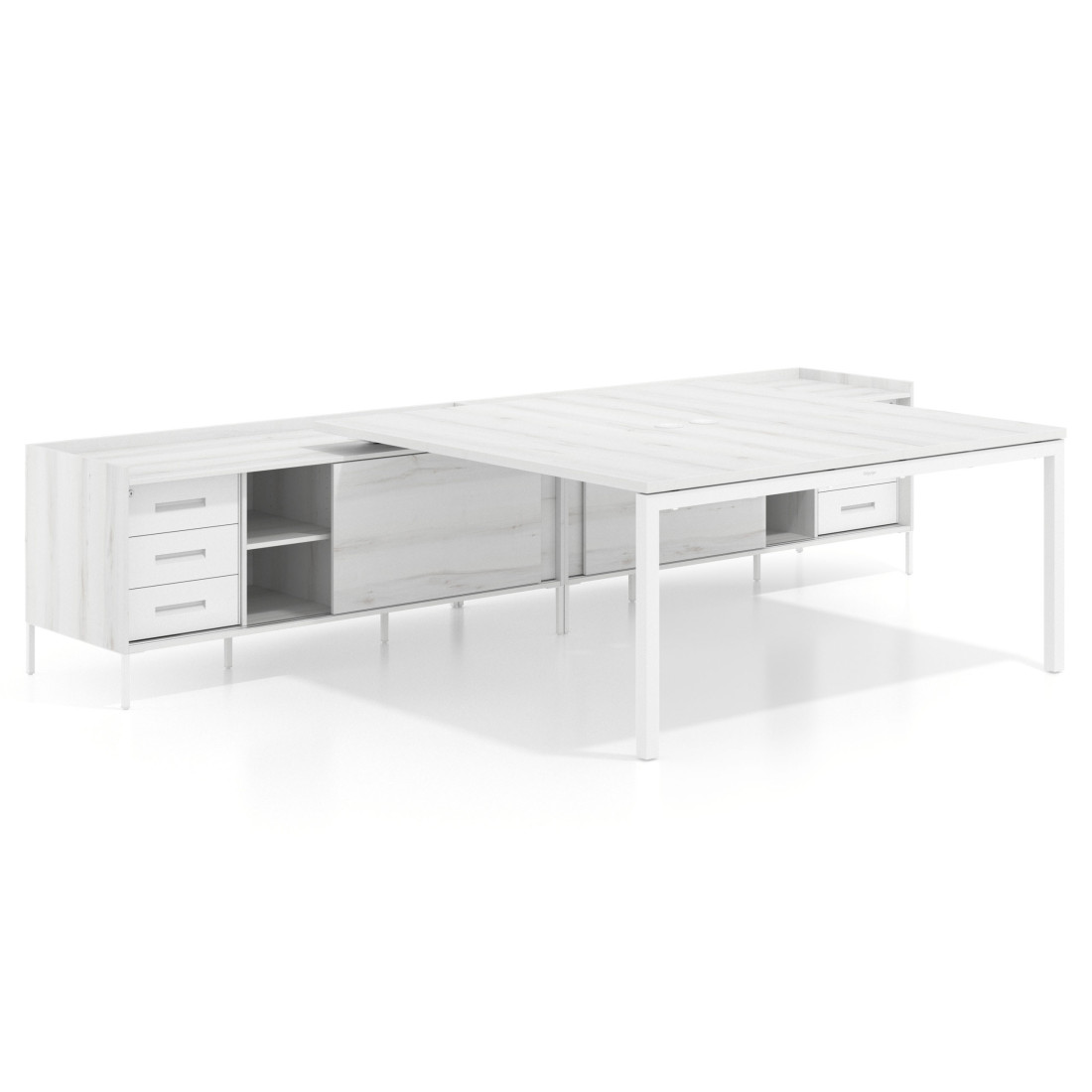 mesa en l 140x166 albo kube mesa doble con cajonera recto 1