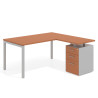 mesa en l 140x150 terracota kube mesa con ala fondo 80 ala corta frontales melamina recto 1