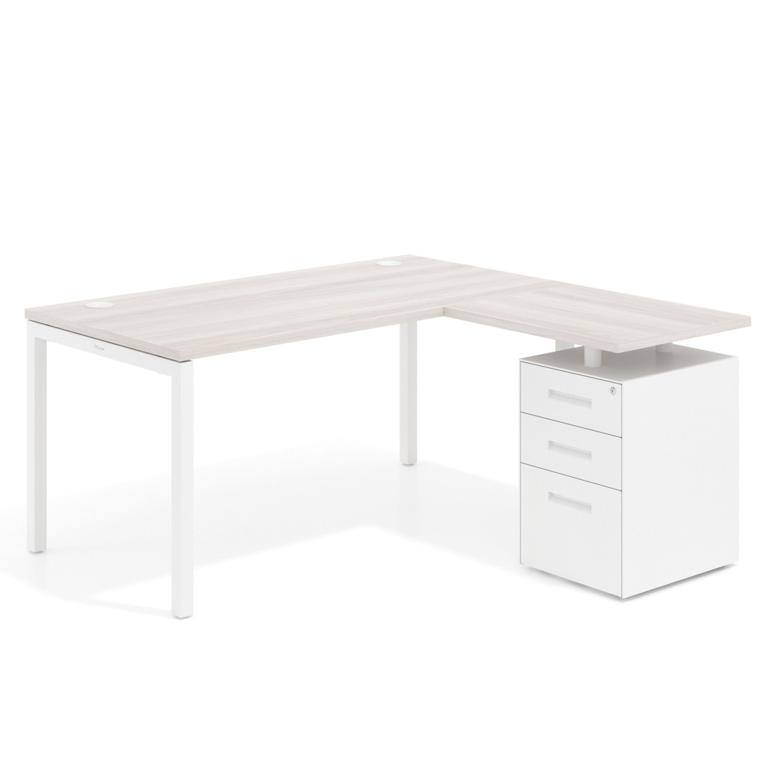 mesa en l 140x150 california kube mesa con ala fondo 80 ala corta frontales metal recto 1