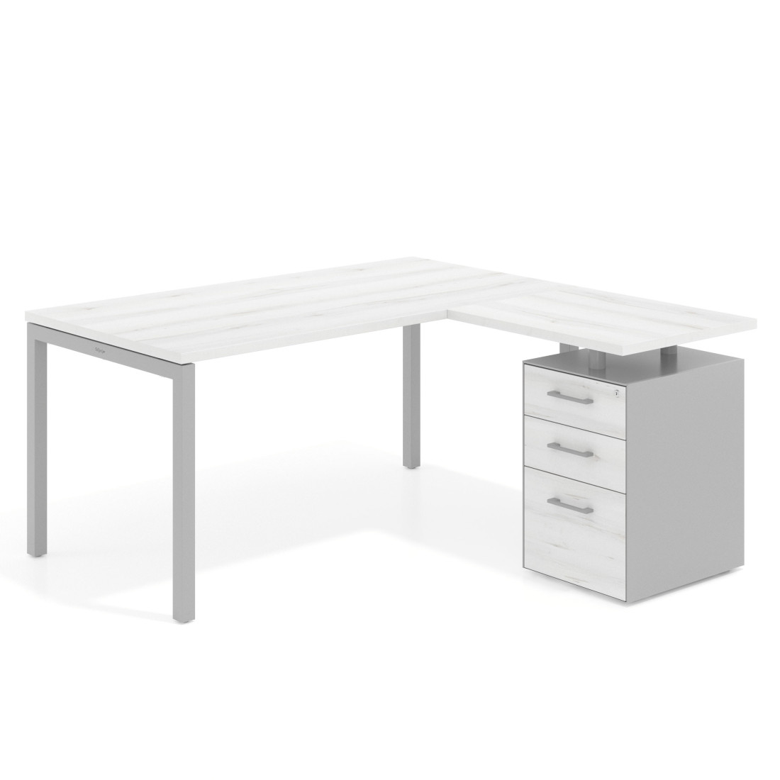 mesa en l 140x150 albo kube mesa con ala fondo 80 ala corta frontales melamina recto 1