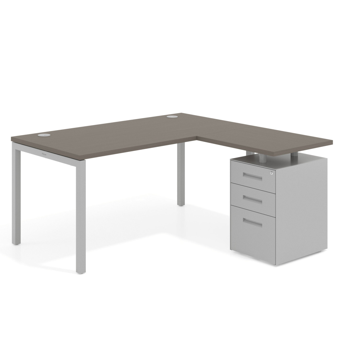 mesa en l 140x150 etna kube mesa con ala fondo 80 ala corta frontales metal recto 1