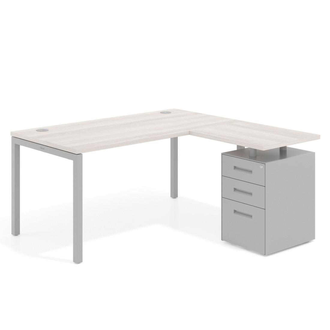 mesa en l 140x150 california kube mesa con ala fondo 80 ala corta frontales metal recto 1
