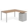 mesa en l 140x150 naturale kube mesa con ala fondo 80 ala corta frontales metal recto 1