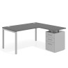 mesa en l 180x150 gris tormenta kube mesa con ala fondo 80 ala corta frontales metal recto 1
