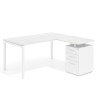 mesa en l 140x150 albo kube mesa con ala fondo 80 ala corta frontales metal recto 1