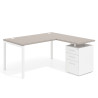 mesa en l 140x150 rayado coco kube mesa con ala fondo 80 ala corta frontales metal recto 1