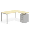 mesa en l 140x150 salvia kube mesa con ala fondo 80 ala corta frontales metal recto 1