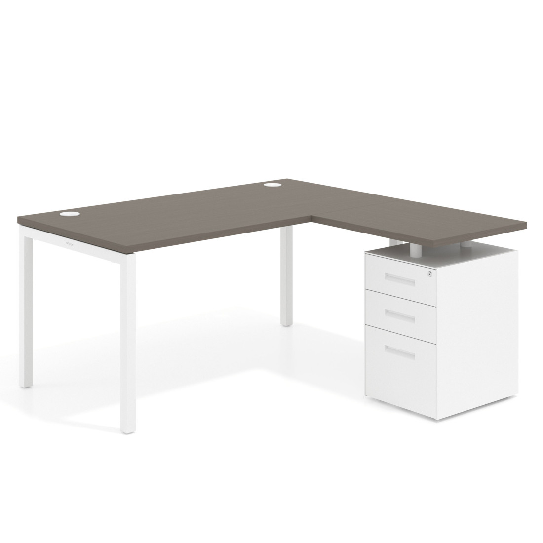 mesa en l 140x150 etna kube mesa con ala fondo 80 ala corta frontales metal recto 1
