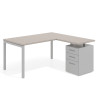 mesa en l 140x150 rayado coco kube mesa con ala fondo 80 ala corta frontales metal recto 1