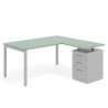 mesa en l 140x150 iris kube mesa con ala fondo 80 ala corta frontales metal recto 1