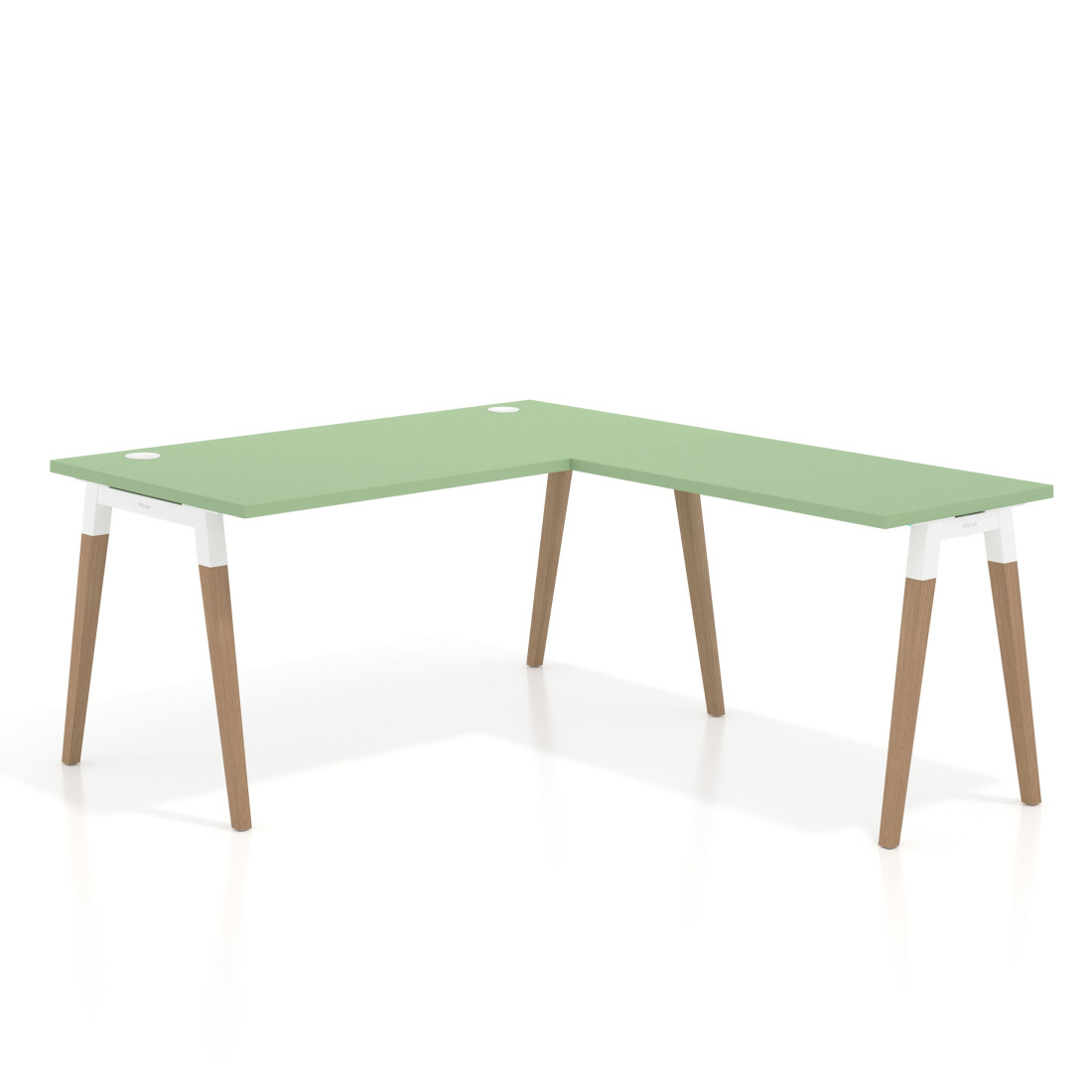 mesa en l 140x180 verde talco arki mesa de oficina 80cm con ala recto 1