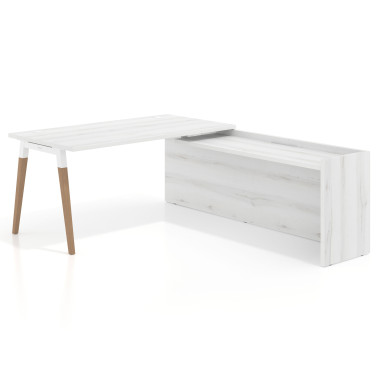 Mesa de oficina 80cm con ala larga Work