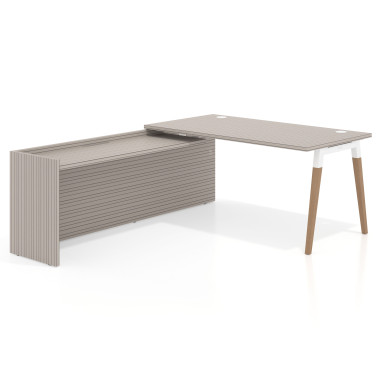 Mesa de oficina 80cm con ala larga Work