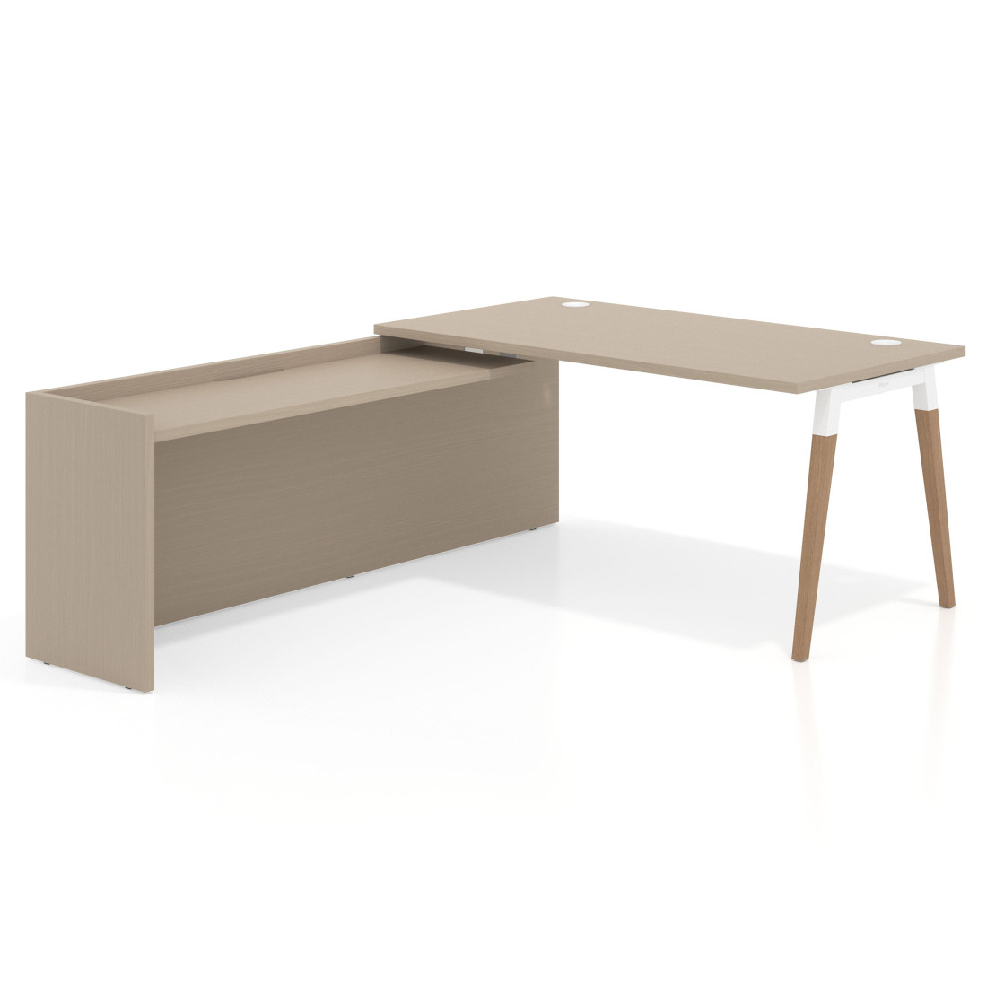 mesa en l 140x205 canvas arki mesa de oficina 80cm con ala larga work recto 1