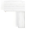 Mesa de despacho en L Arki fondo 80cm con ala WorkPlus estructura blanco