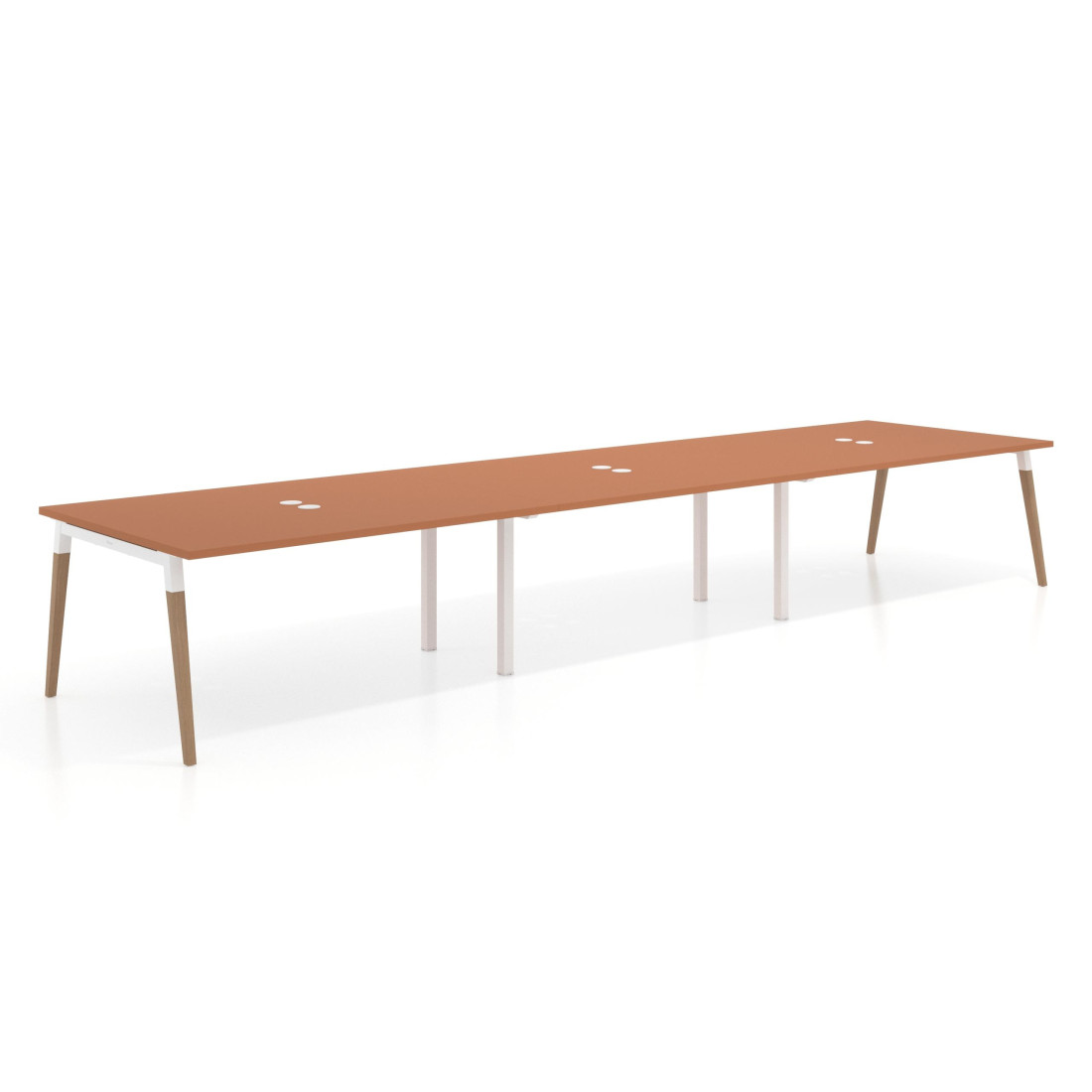 mesa reuniones 360x126 terracota arki mesa coworking fondo 126cm recto 1