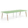 mesa reuniones 220x126 verde talco arki mesa coworking fondo 126cm curvo 1