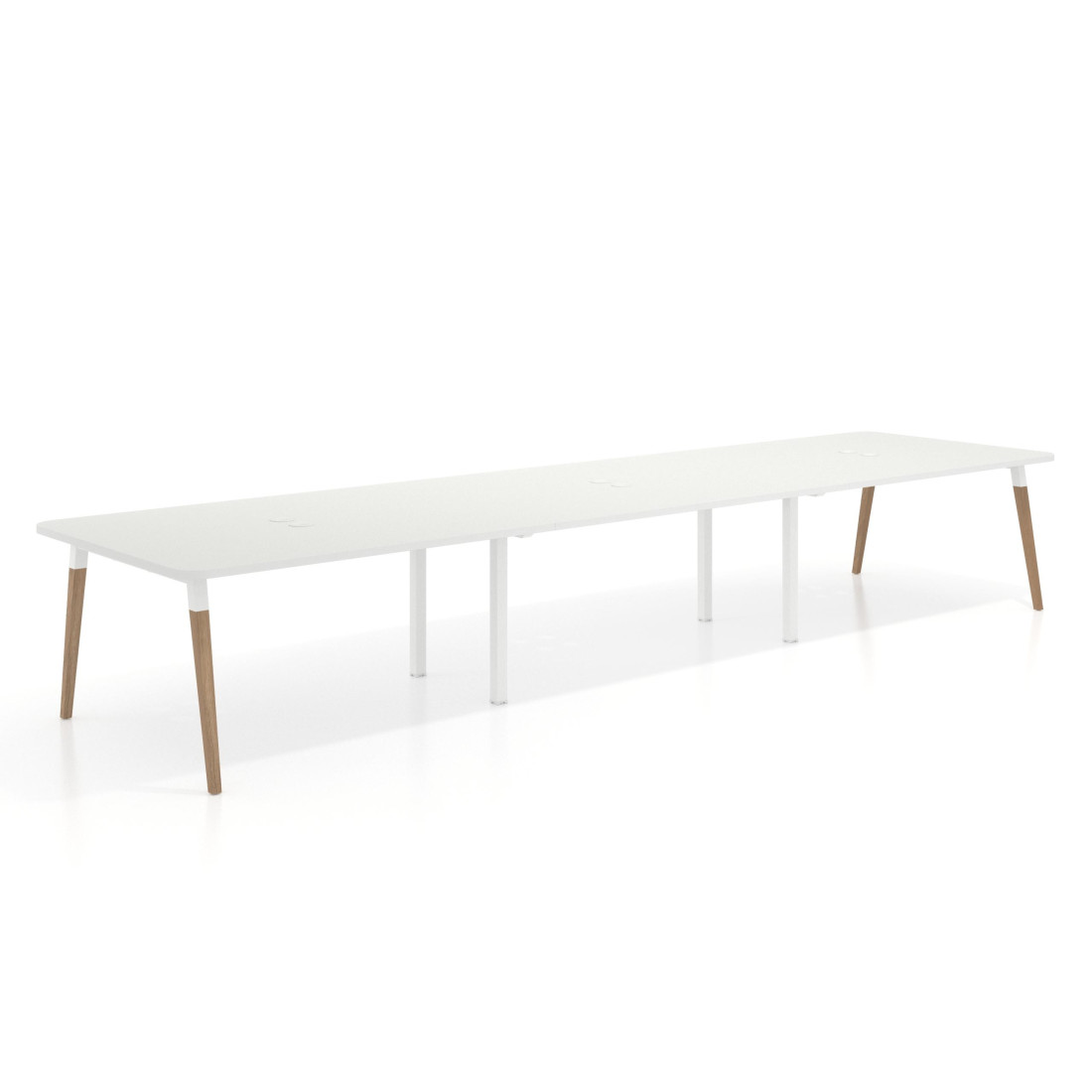mesa reuniones 460x126 blanco mate arki mesa coworking fondo 126cm curvo 1