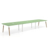 mesa reuniones 340x126 verde talco arki mesa coworking fondo 126cm curvo 1