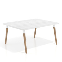 Mesa coworking de reuniones Arki fondo 126 cm, sobre curvo - ALBO, 180x126