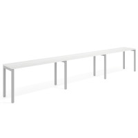 Mesa de oficina progresiva triple Kube, fondo 50cm, estructura aluminio - ALBO, 204x50