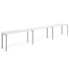 mesa multipuesto 204x50 albo kube mesa progresiva triple fondo 50cm recto 1