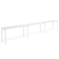 Mesa de formación progresiva triple Kube, fondo 50cm, estructura blanco - ALBO, 204x50