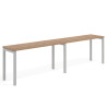 mesa multipuesto 200x50 naturale kube mesa progresiva doble fondo 50cm recto 1