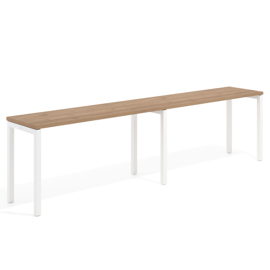 mesa multipuesto 200x50 naturale kube mesa progresiva doble fondo 50cm recto 1
