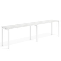 Mesa de formación progresiva doble Kube, fondo 50cm, estructura blanco - ALBO, 136x50