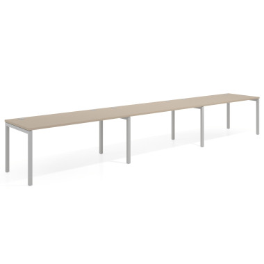 Mesa progresiva triple, fondo 80cm