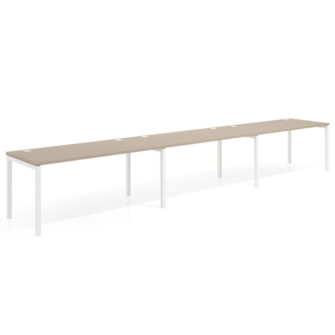 mesa multipuesto 300x80 canvas kube mesa progresiva triple fondo 80cm recto 1