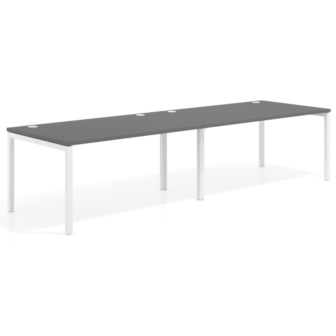 mesa multipuesto 280x100 gris tormenta kube mesa progresiva doble fondo 100cm recto 1