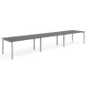 mesa multipuesto 420x100 gris tormenta kube mesa progresiva triple fondo 100cm recto 1