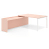 mesa en l 160x225 rosa nube kube mesa con ala fondo 100cm recto 1