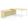 mesa en l 160x225 salvia kube mesa con ala fondo 100cm recto 1